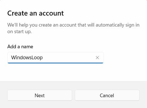 Windows11の名前キオスクモード